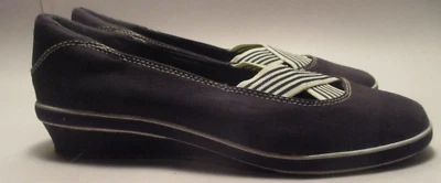 Zapatos Mary Jane Cabin Creek para mujer 9M azul marino, blanco a rayas elásticas cómodas Foto 1 de 4