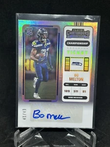 2022 Contenders Bo Melton Championship Ticket Autograph Auto Rookie RC #/49 - Picture 1 of 3
