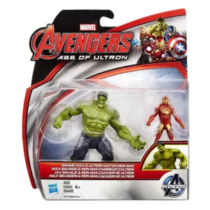 Hasbro 2.5" Figures - Marvel Avengers SAVAGE HULK & ULTRON HUNTER IRON MAN - Picture 1 of 1