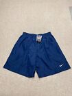Vintage Nike Team Shorts Large Tall Blue Embroidered Logo New Deadstock Lt