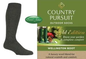 1 Pair Country Pursuit Luxury Wool Blend Wellington Boot socks 7-11 UK 41-45 EU - Picture 1 of 7
