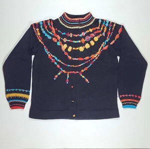 Christine Foley "Necklace" Cardigan Sweater Women's Size 1 New With Tags! HTF! - Picture 1 of 17