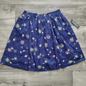 ModCloth Skirt Space Science Galaxy Planets Novelty Print A-Line Size Medium NEW - Picture 1 of 11
