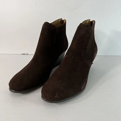 Jack Rogers Suede Wedge Back Zip Booties Ankle Boots Size 9M - Image 1 of 4