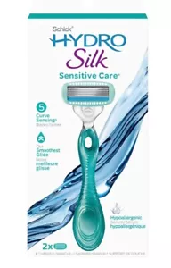 Schick Hydro Silk Sensitive Care Razor, 5 Blades, Hydra-Boost Serum, Razor +2 Ca - Picture 1 of 1