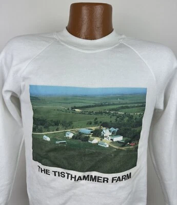 Sudadera Raglán Estampado Fotográfico Años 90 De Colección S AJUSTE AJUSTADO Granja Paisaje Rural Retro Foto 1 de 4