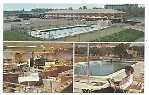 Postal de Sarnia Ontario Guildwood Inn Lambton County multi-vista cromada sin usar - Imagen 1 de 2