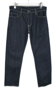 Pantalones de mezclilla para hombre LEVI'S 504 W31/L30 calce recto regular azul oscuro - Imagen 1 de 9