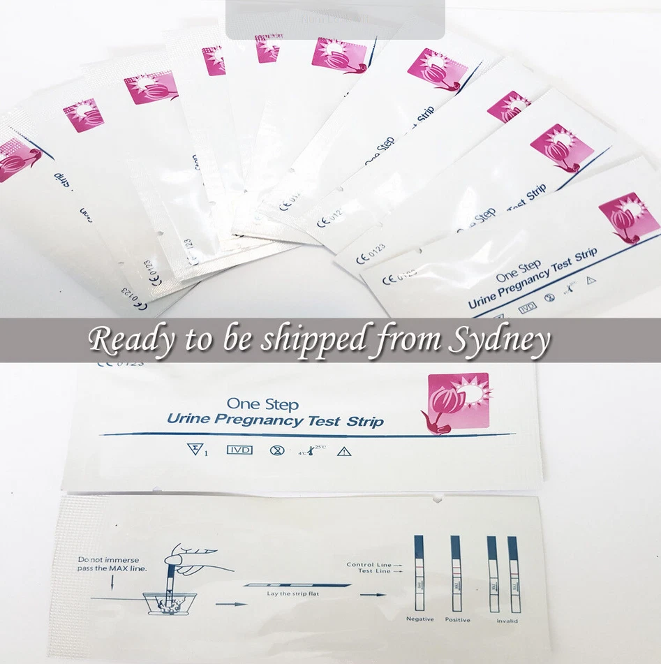 10x EARLY PREGNANCY TESTS hCG SENSITIVE URINE STRIPS FERTILITY HPT KITS - image 1 of 1