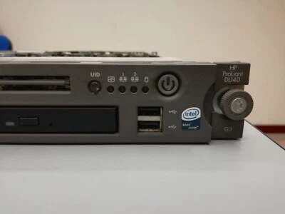 HP invent ProLiant DL140 G3 Intel Xeon 1U Server mit Schienen - Bild 1 von 4