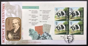 GB Benham 1999 Jenner's Life Folleto Panel sobre Ciencia e Invención Primer Día Cubierta - Imagen 1 de 3