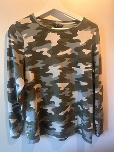 M&S Collection Long Sleeve Camouflage T shirt Size 16 - Picture 1 of 5
