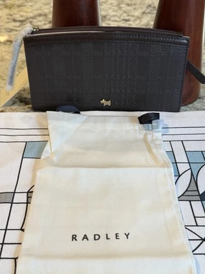 NUEVA BILLETERA RADLEY LONDON de cuero Bridgewater 2.0 a cuadros grande plegable en roble oscuro Foto 1 de 4