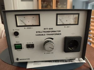 Monacor RTT-500 Stelltransformator 0 -250Volt 2 Ampere guter Zustand - Zdjęcie 1 z 5