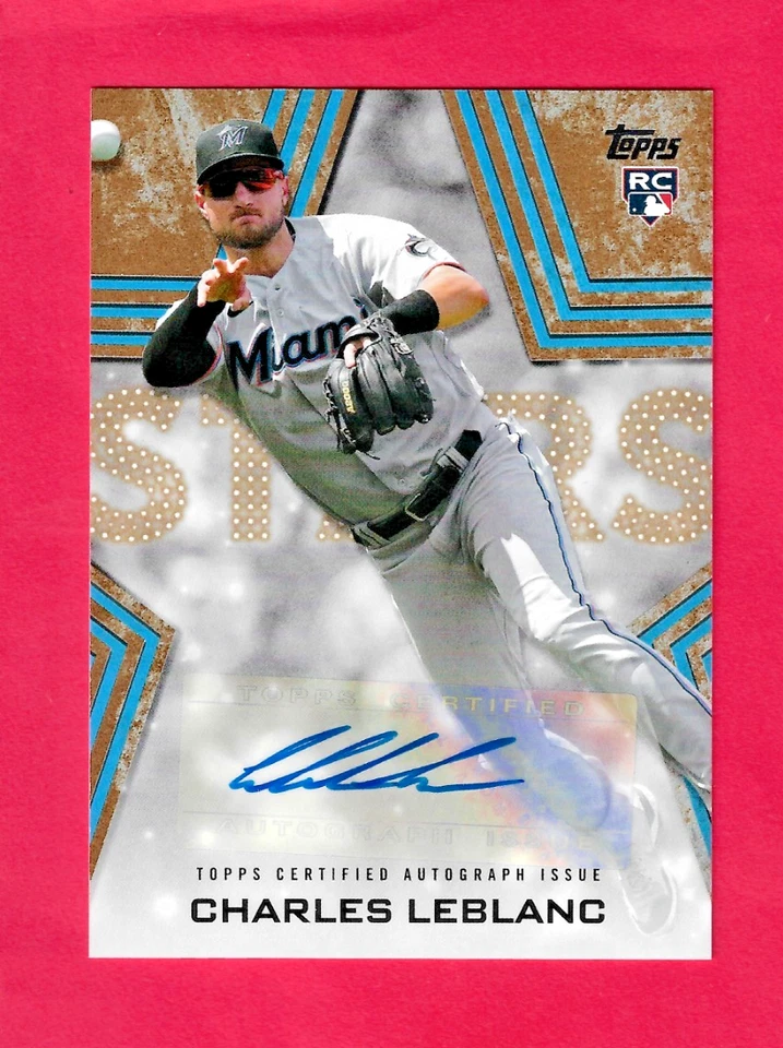 CHARLES LEBLANC 2023 Topps Series 1 Baseball Stars RC AUTO GOLD /50 BSA-CHL - Image 1 of 2