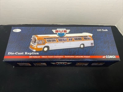 Corgi Fishbowl BUS Triboro Coach, New York City Bus LaGuardia  1:50 Scale NEW 🔥 - Image 1 of 4