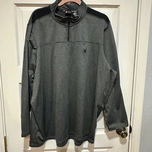 Spyder Active 2XL 1/4 Quarter Zip Mock Neck Pullover Stretch Langarm grau - Bild 1 von 5