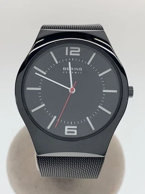 BERING 32039-448 Quartz Analog Black Watch Slim Danish Minimalist Design - Image 1 of 4