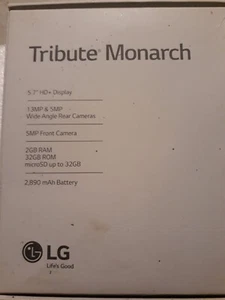 LG Tribute Monarch LM-K300 Boost 32GB Silver . - Photo 1 sur 2