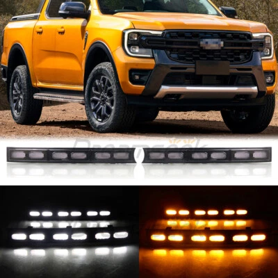 Luce griglia anteriore led DRL per Ford Ranger Wildtrak 22+ lampada segnale di svolta paraurti - Immagine 1 di 4