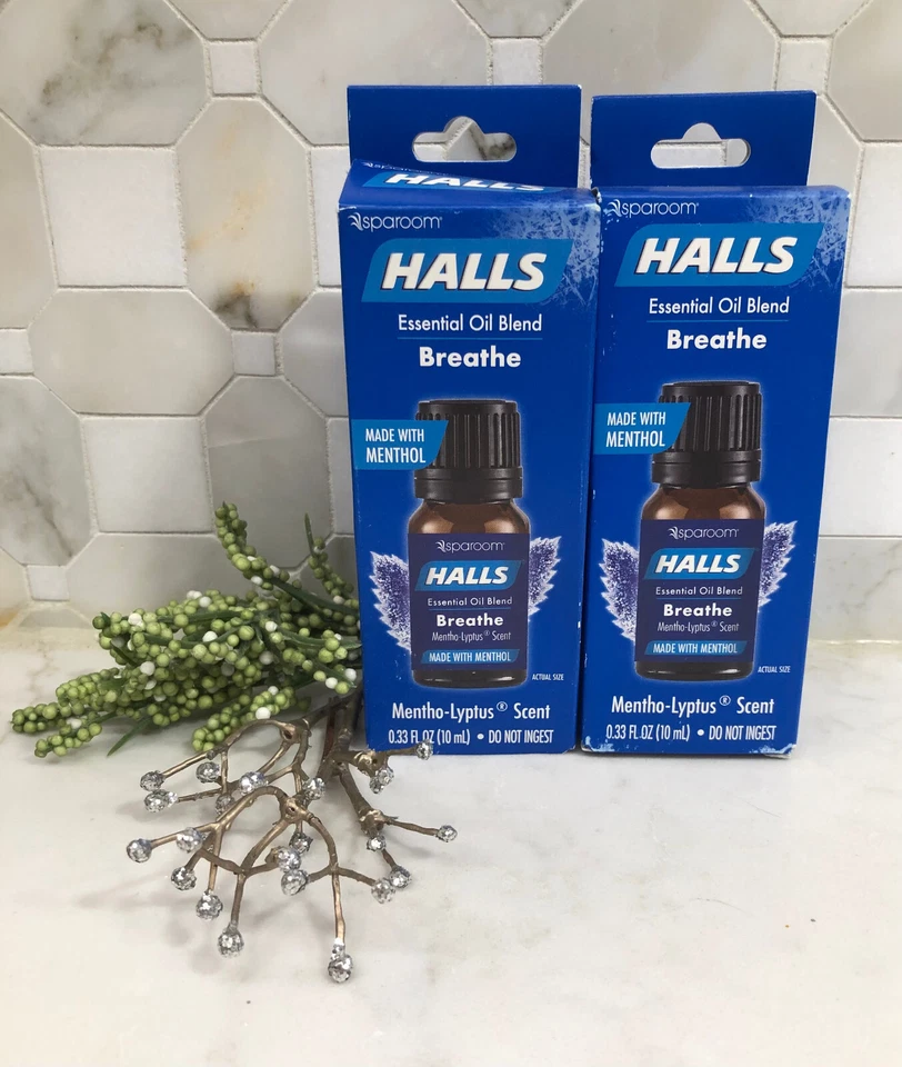 Halls Essential Oil Blend Diffuser MENTHO-LYPTUS Scent Breathe  Lot Of 2 - Image 1 of 1