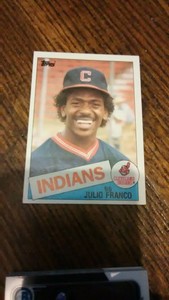 JULIO FRANCO 1985 TOPPS BASEBALL CARD CLEVELAND INDIANS