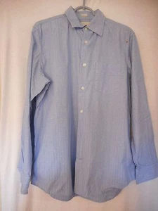 Banana Republic Classic Fit 100% cotton blue striped button front shirt Sz M - Picture 1 of 11