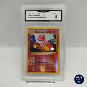 Pokemon • Glutexo 10/108 • GMA/PSA 8 Reverse Holo Evolution • 2016 • Charmeleon - Foto 1 di 2