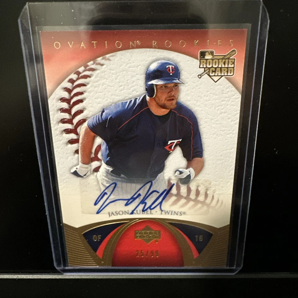 Jason Kubel 2006 Upper Deck Ovation rookie 25/99 auto rare  - Image 1 of 2