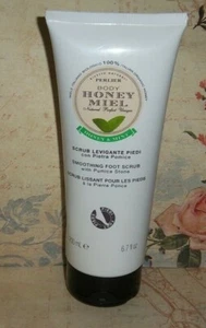 Perlier Honey Miel Honey & Mint Smoothing Foot Scrub With Pumice Stone~6.7 fl.oz - Picture 1 of 1