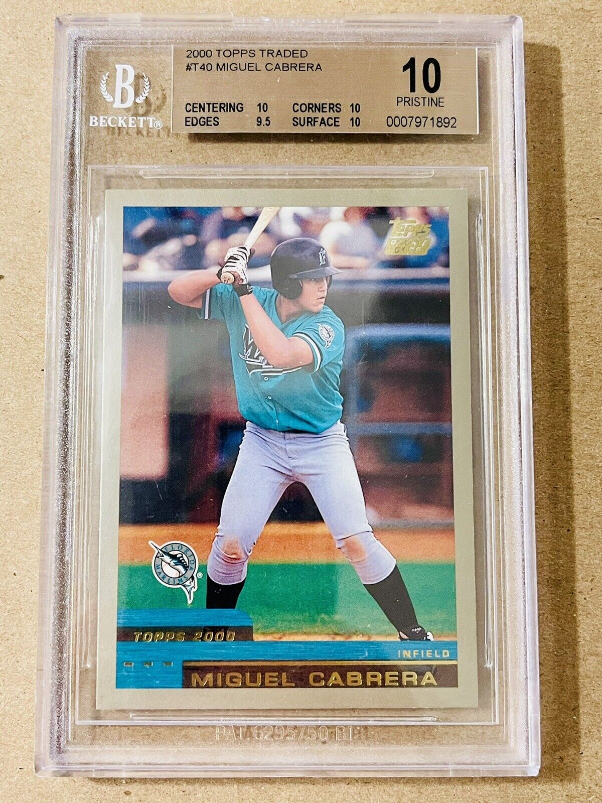 Miguel Cabrera 2000 Topps Traded Rookie RC BGS 10 PRISTINE #T40