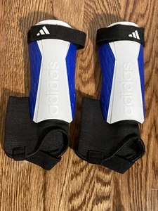 Adidas Youth Tiro 22 Match Shin Guards - White/Blue Size Small- Soccer - Picture 1 of 12