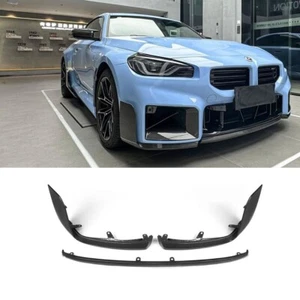 DRY CARBON FIBER Front Bumper Air Duct Vent Trim Replace For BMW M2 G87 2022-24 - Foto 1 di 6