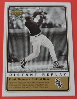 1999 UD RETRO FRANK THOMAS #ED 77/100 GOLD DISTANT REPLAY SP INSERT RARE L@@K - Image 1 of 2