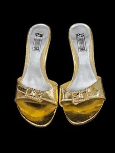 Tacchi P.S Studio USA oro metallizzato taglia 7,5 nuovi senza scatola - Foto 1 di 5