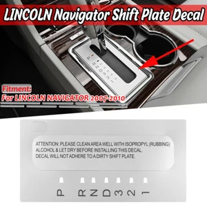 SE ADAPTA A LINCOLN NAVEGATOR 2007-2010 PALANCA DE CAMBIOS SELECTOR CAMBIO CALCOMANÍA MATE PEGATINA - Imagen 1 de 5