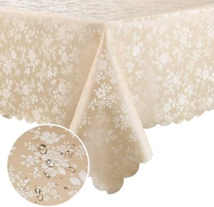 Rectangle Table Cloth Waterproof Heavy Duty Vinyl Tablecloths Wipeable Washab... - Picture 1 of 8