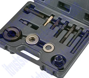 12 PC PULLY PULLER PUMP PULLEY REMOVER INSTALLER TOOL FOR GM QUAD 4 MOTOR FORD - Picture 1 of 3