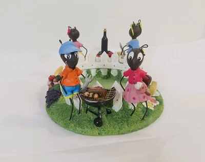 Estatueta Yankee suporte para frasco de vela formigas piquenique verão cozinha aposentada em excelente estado usado - Imagem 1 de 4