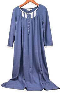 Eillen West Fleece Lined Women’s S Long Fleece Blue Night Gown