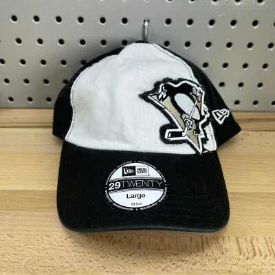 Pittsburgh Penguins NHL New Era 29TWENTY Talla GRANDE Flex Fit Sombrero Blanco y Negro Foto 1 de 4
