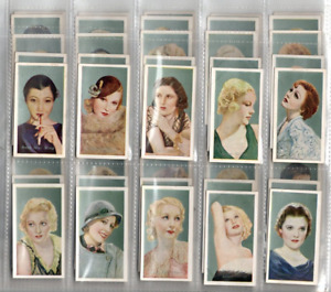 Film Favourites Cigarette Cards Full Set of 50 Issued by Godfrey Phillips 1934