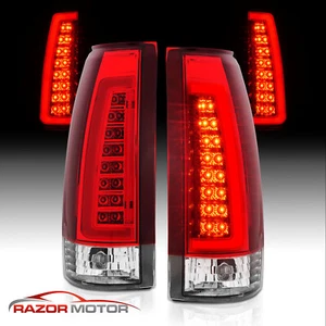 1988-99 C-Bar LED Red Taillight Set for Chevy/GMC C10 C/K Silverado Tahoe Sierra - Picture 1 of 10