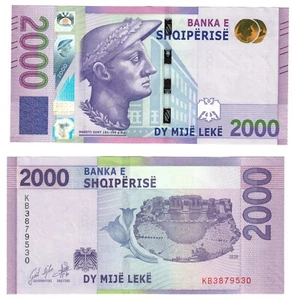 2022 2021 Albania 2000 Leke Banknote P79 UNC - Picture 1 of 1