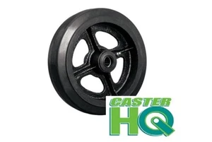 CASTERHQ- 6" X 2" MOLD-ON RUBBER - High Quality - Quiet Shock Absorbant Wheel - Picture 1 of 2