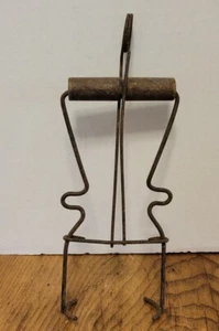 Elevador de frascos antiguos de colección con mango de madera 9 1/2" granja primitiva - Imagen 1 de 3