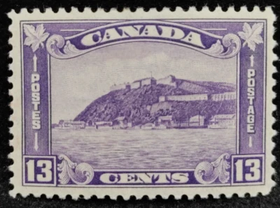 MATT'S STAMPS SCOTT CANADA #201, 13-CENT "THE CITADEL AT QUEBEC", MH, CV$50 - Image 1 of 3