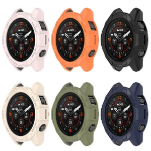 For Garmin Fenix E 47mm Soft Rubber Silicone Protective Bumper Frame Case Cover - Picture 1 of 33