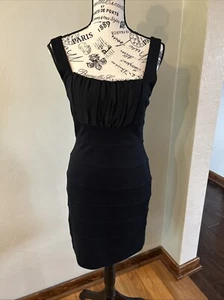 forever 21 black ruched bodice bodycon dress Size M - Picture 1 of 4