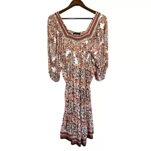 Wendy Bellissimo Maternity Dress M Gauzy Boho Cottage Cowgirl Western Festival - Picture 1 of 12